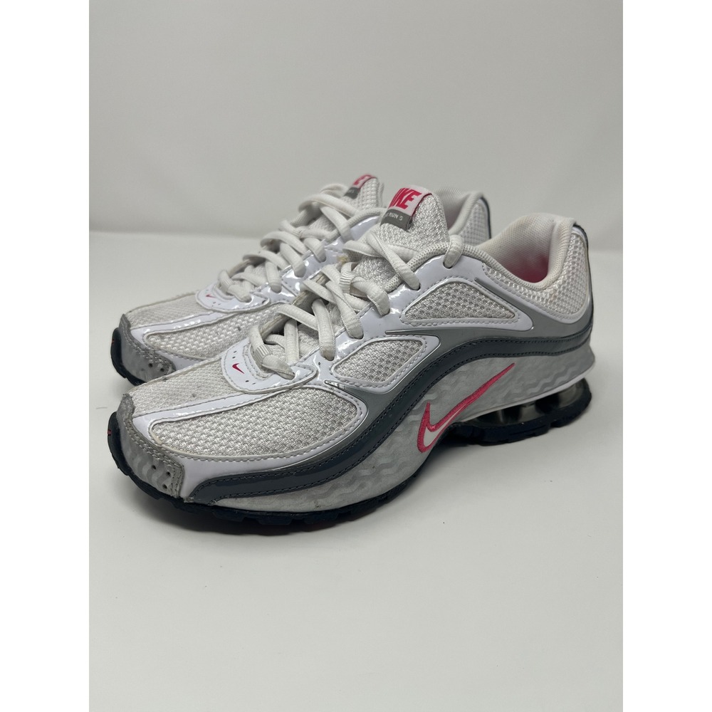 Nike Reax Run 5 Running Shoes Women 5 White Metallic Silver Pink Y2K Retro Gym
